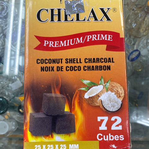 072.5 | Charcoal - Chelax Premium Coconut Shell | 72 Pieces