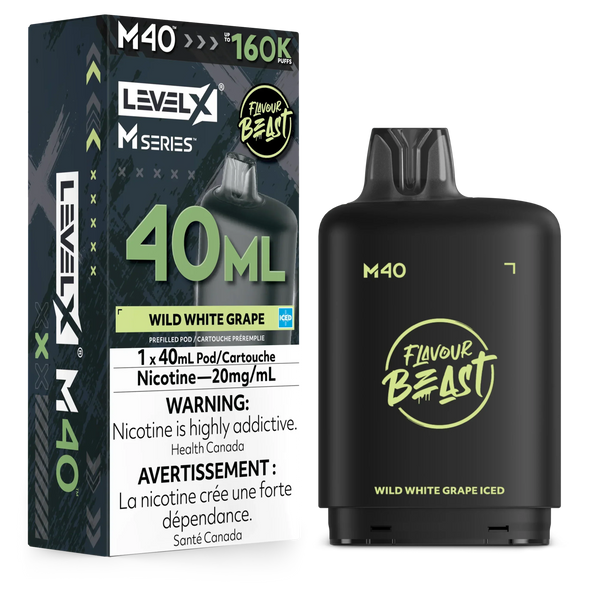 Wild White Grape Iced Level X Flavour Beast 160K M Series Pod 40ml/20mg (Only Compatible with MSeries Battery)