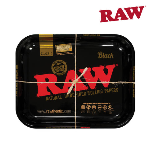 6424.4 RAW BLACK ROLLING TRAY LARGE SIZE