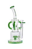 5007 LZ5007 11-inch NICE GLASS Sprocket Perc 4-Arm Recycler Blue, Clear, Gold, Jade-Green, Smoke, Yellow, White