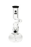 576 XY576 12 inch NICE GLASS Round Base Zong Blue, Green, Black and Pink