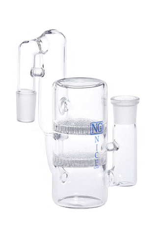 516.5 | XY516 NICE GLASS Double Honeycomb Recycler Ash catcher