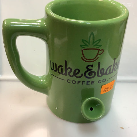 101 Wake& Bake 8oz Ceramic pipe Mug