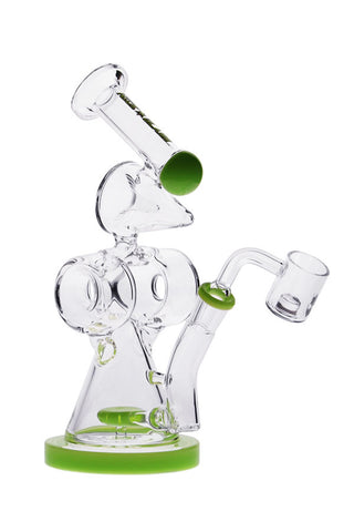 1210 | BX1210 9 inch NICE GLASS Double Ring Dab Rig