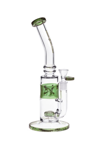 336.5 | S336 11 inch NICE GLASS 3-Pinch Bubbler with Circ Perc