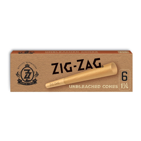 ZIG ZAG Unbleached Cones 6* 11/4 Size