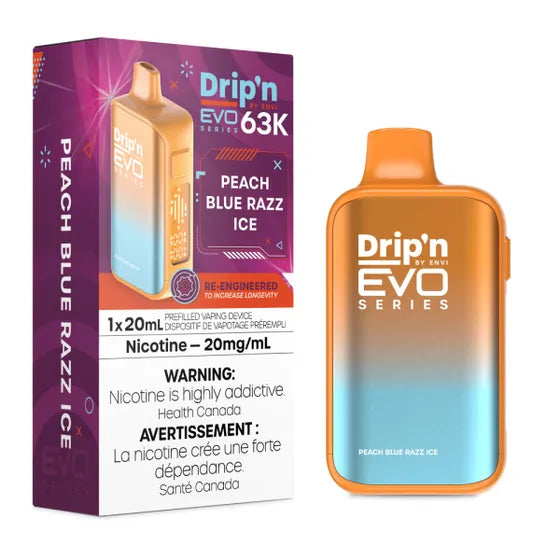 (S) Peach Blue Razz Ice Drip'n EVO 63k 20mg/20ml