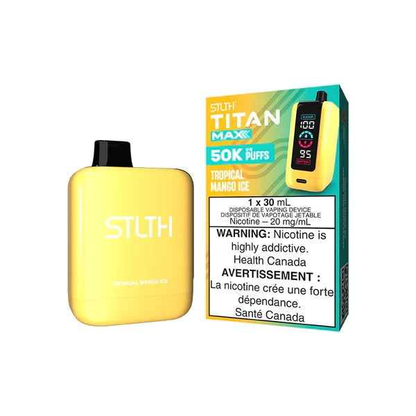 Tropical Mango Ice STLTH Titan 50K 20mg 30ml Sale 5