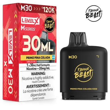 Primo Pina Colada Iced Level X Flavour Beast 120K M Series Pod 30ml/20mg (Only Compatible with M Series Battery)