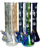 1590| 18" Infyniti Brand Water Pipe with Beaker Base Leaves