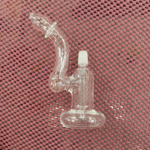 606 | WP606 GLASS HAND CLEAR PIPE 6INCH BUBBLER