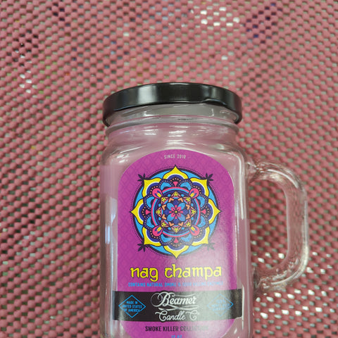 0016 Nag Champa Candle 12 oz Glass mason