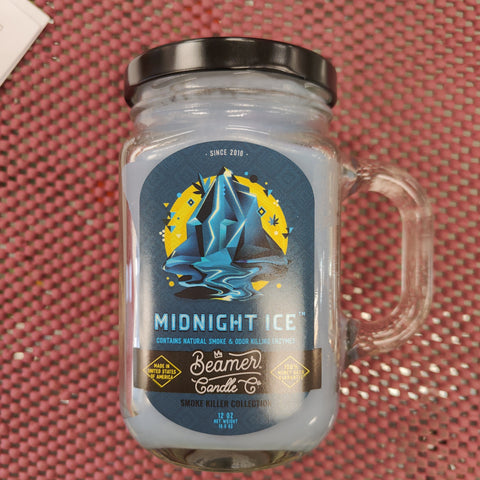 3450 Midnight Ice Candle 12 oz Glass mason