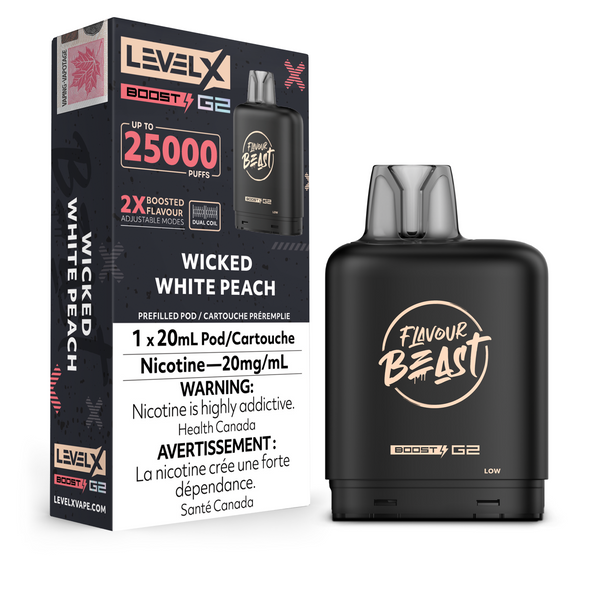 Wicked White Peach Flavour Beast LevelX Boost G2 25K (Without Battery) Sale 5