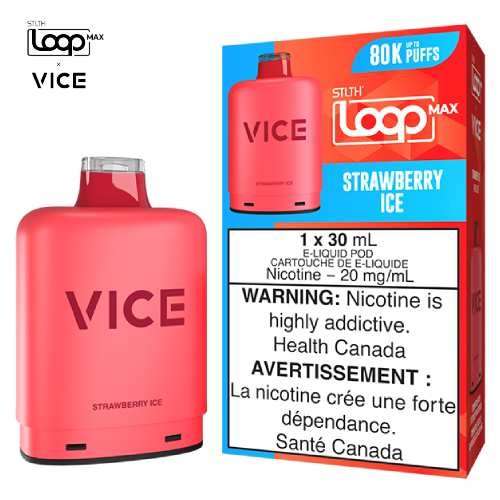 [S] Strawberry Ice STLTH Loop Max X Vice POD 80KO 20mg 30ml