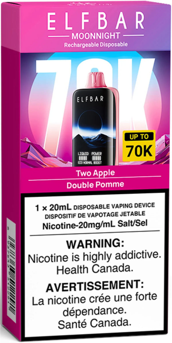 [S] Two Apple Elfbar 70K MoonNight Edition 20mg 1 x20ml