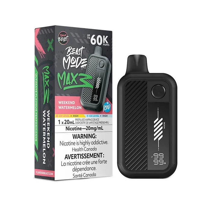 [S] Weekend Watermelon Flavour Beast Mode Max 3 Disposable 60K 20mg 20ml