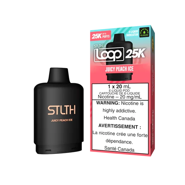 [O] Juicy Peach Ice STLTH Loop 25K 20mg 20ml Sale