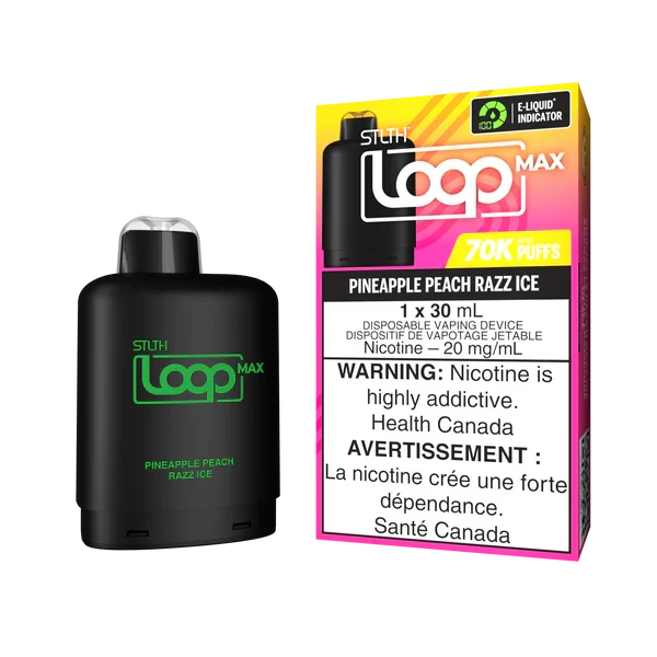 [S] Pineapple peach razz ice STLTH Loop Max POD 70K 20mg 30ml