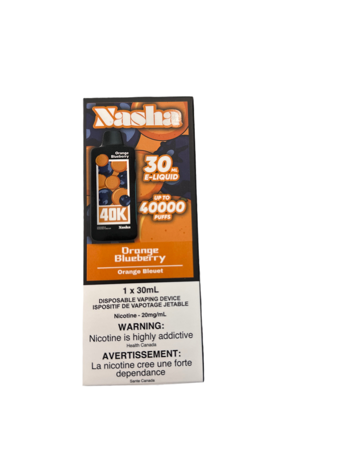 O range B lueberry 1 x30ml 4 0kO N asha 2 0mg/mL