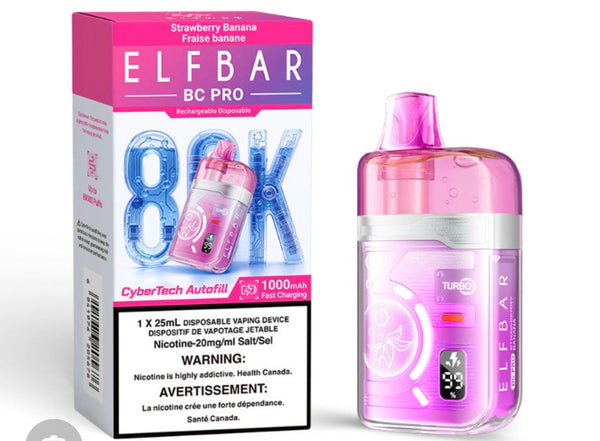[S] Strawberry Banana Elfbar 80K BC Pro Edition 20mg 1 x25ml