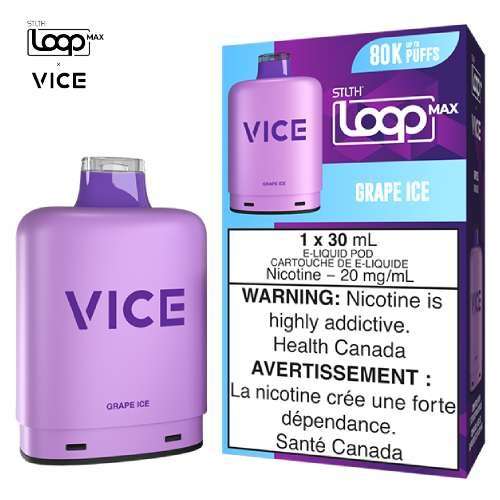 [S] Grape Ice STLTH Loop Max X Vice POD 80K 20mg 30ml