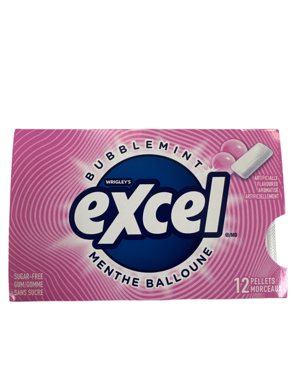 W rigley E xcel B ubble m int g um     1 2pellets / pck