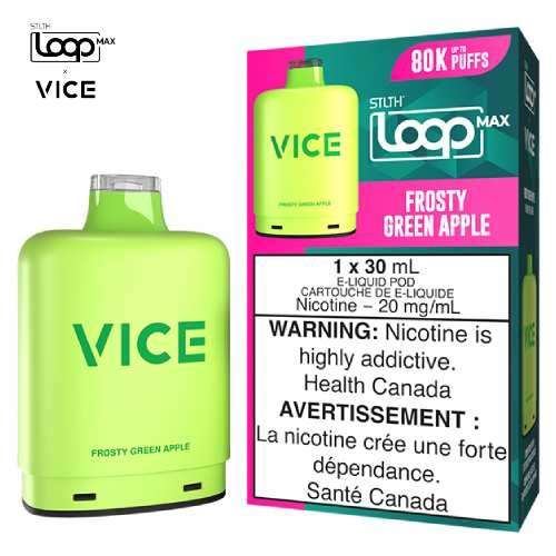 [O] Frosty Green Apple STLTH Loop Max X Vice POD 80K 20mg 30ml