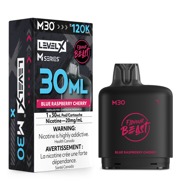 Blue Raspberry Cherry Level X Flavour Beast 120K M Series Pod 30ml/20mg (Only Compatible with M Series Battery)