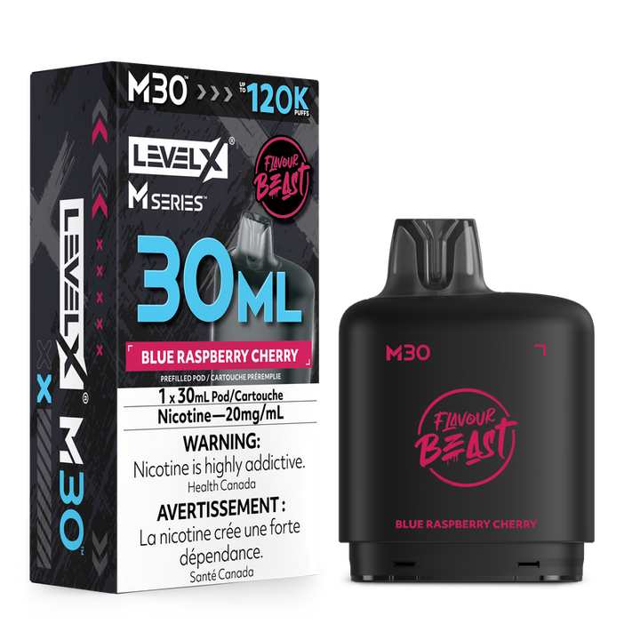 Blue Raspberry Cherry Level X Flavour Beast 120K M Series Pod 30ml/20mg (Only Compatible with M Series Battery)