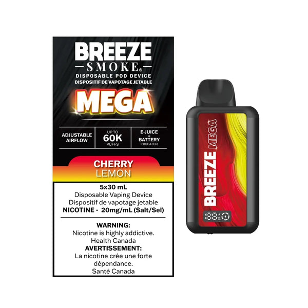 Cherry Lemon Breeze Smoke Mega 60K 20mg/30ml