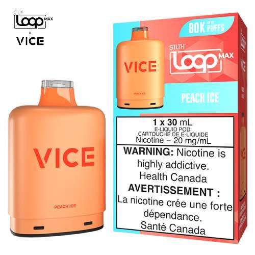 [S] Peach Ice STLTH Loop Max X Vice POD 80KO 20mg 30ml
