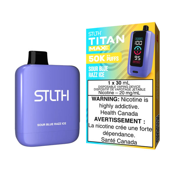 Sour Blue Razz Ice STLTH Titan 50K 20mg 30ml