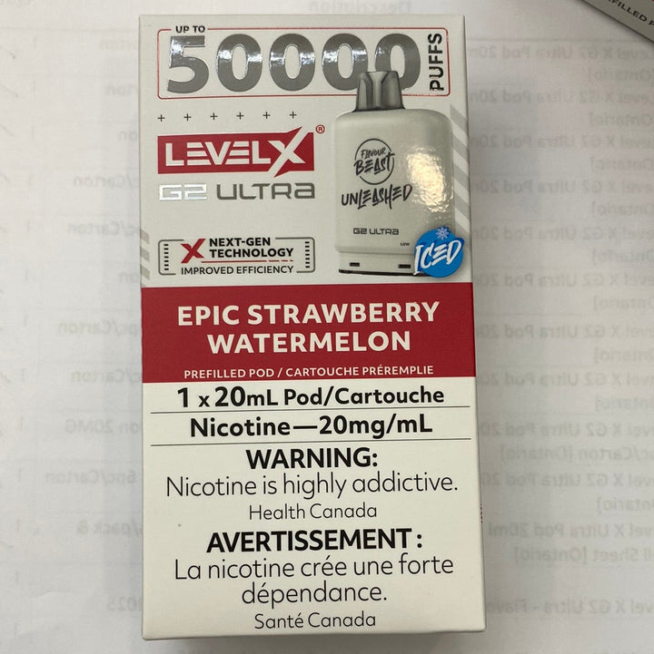 [O] Epic Strawberry Watermelon iced LevelX 50KO (Without Battery)
