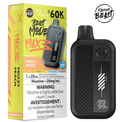 [S] Frizzy Peach Flavour Beast Mode Max 3 Disposable 60K 20mg 20ml
