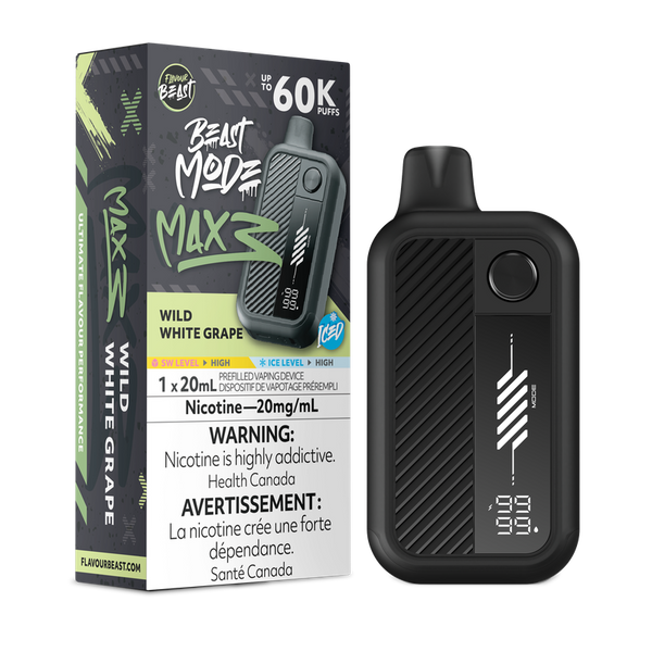 Wild White Grape Flavour Beast Mode Max 3 Disposable 60K 20mg 20ml