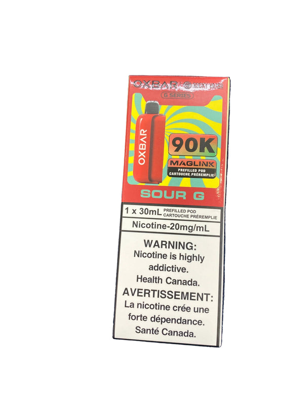 [O] Sour G  Oxbar Maglink pre-filled pods 90kO 20mg 30mI