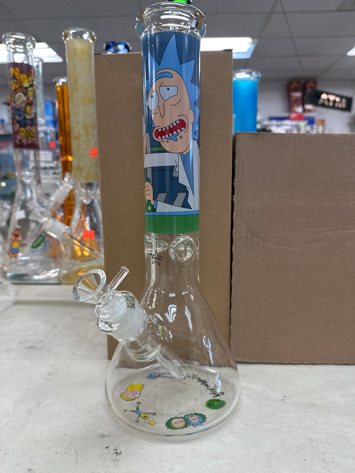 1 052 G B15730 1 4 I nch R ick A nd M orty D ecal B eaker