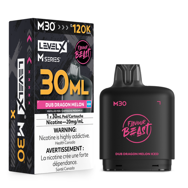 Dub Dragon Melon Iced Level X Flavour Beast 120K M Series Pod 30ml/20mg (Only Compatible with M Series Battery)