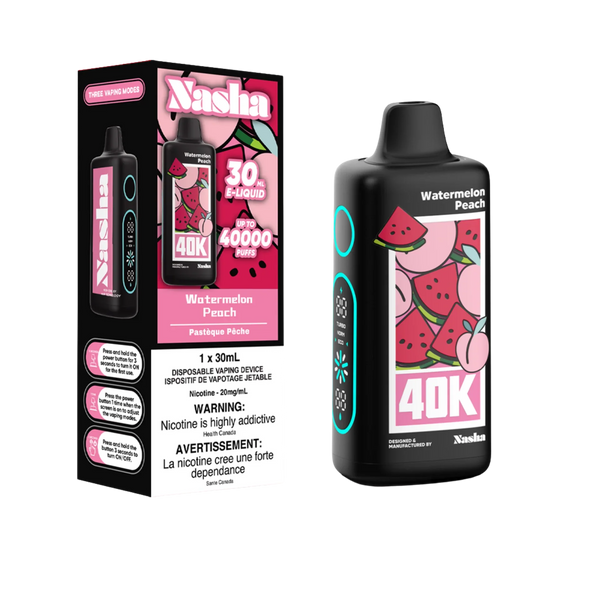 W atermelon P each 1 x30ml 4 0kO N asha 2 0mg/mL