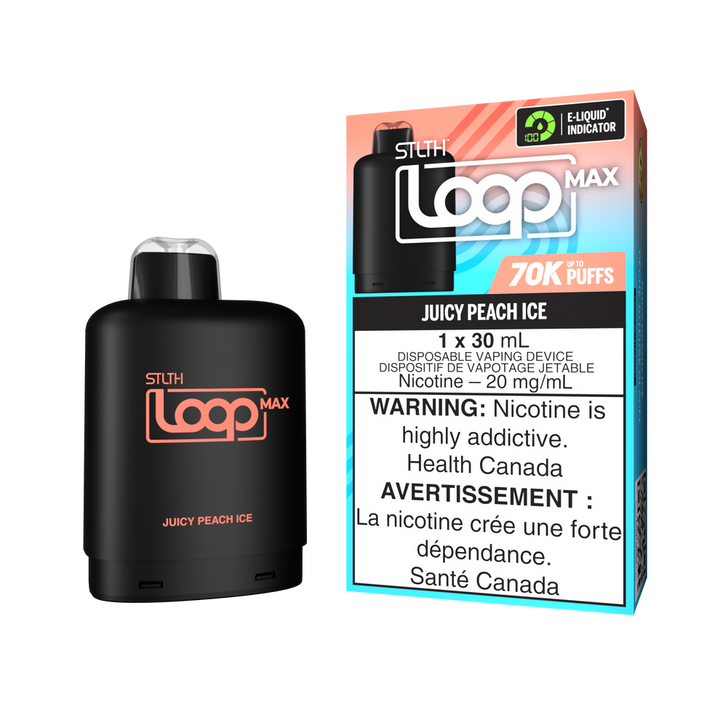 [S] Juicy Peach Ice STLTH Loop Max POD 70K 20mg 30ml
