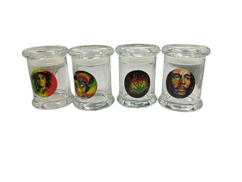 0840 Bob Marley Glass jar