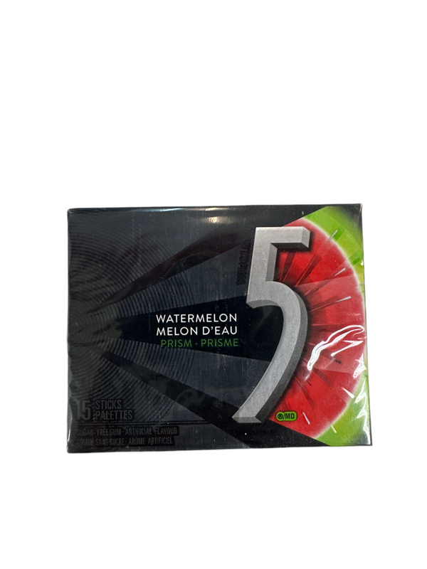N umber5 W atermelon g um 1 5sticks/pck