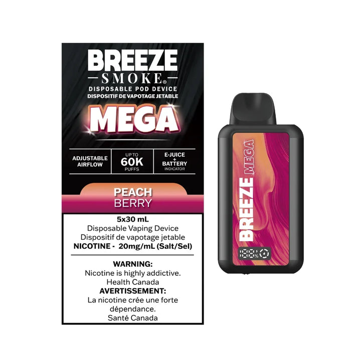 [S] Peach Berry Breeze Smoke Mega 60k 20mg/30ml