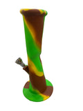 332| 8.5" Flute Silicone water pipe w/Metal Insert
