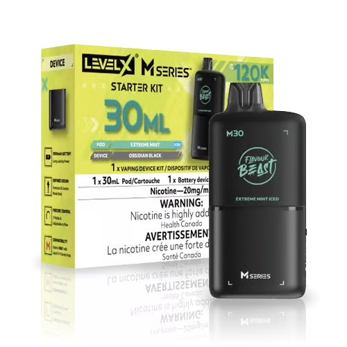 Extreme mint level X 120k flavour beast M30 starter kit