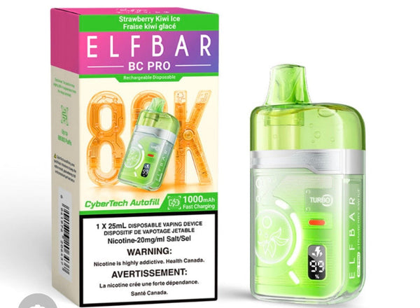 [S] Strawberry Kiwi Ice Elfbar 80K BC Pro Edition 20mg 25ml