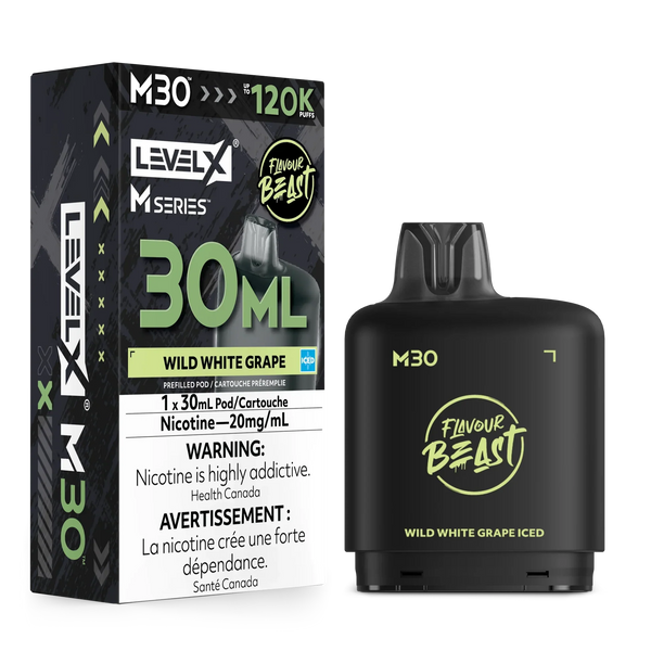 Wild White Grape Iced Level X Flavour Beast 120K M Series Pod 30ml/20mg (Only Compatible with M Series Battery)