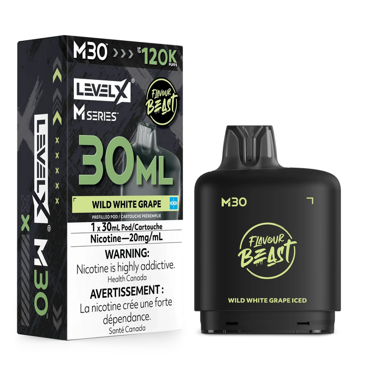 Wild White Grape Iced Level X Flavour Beast 120K M Series Pod 30ml/20mg (Only Compatible with M Series Battery)