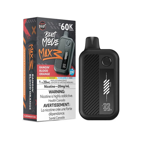 Bangin Blood Orange Flavour Beast Mode Max 3 Disposable 60K 20mg 20ml